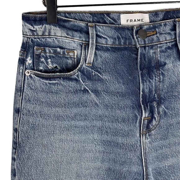 Frame Jeans Womens 27 Le Drew Bootcut High Rise Rigid Cotton Denim Casual Blue - Picture 4 of 11